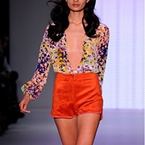 Bec & Bridge Silk DALIA Plunge Neck Blouse size 2